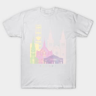 Aarhus skyline poster pastel T-Shirt